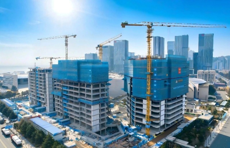 Sărbătoriți cu măreție completarea de succes a structurii de bază a Centrului de inovare Qingdao Fortune Finance
