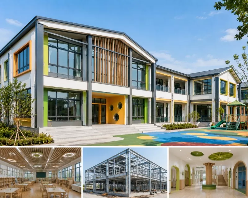 Care este conceptul modern de construcție al construcției de grădiniță cu cadru de oțel ușor?