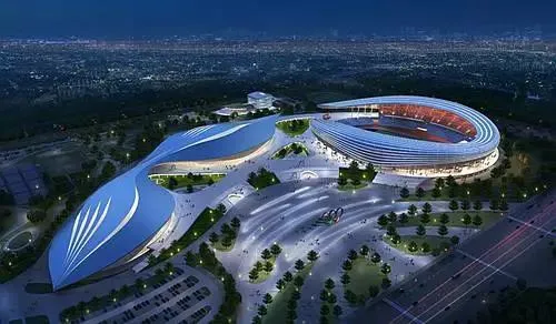 Construcție din oțel pentru gimnaziu de tip dom