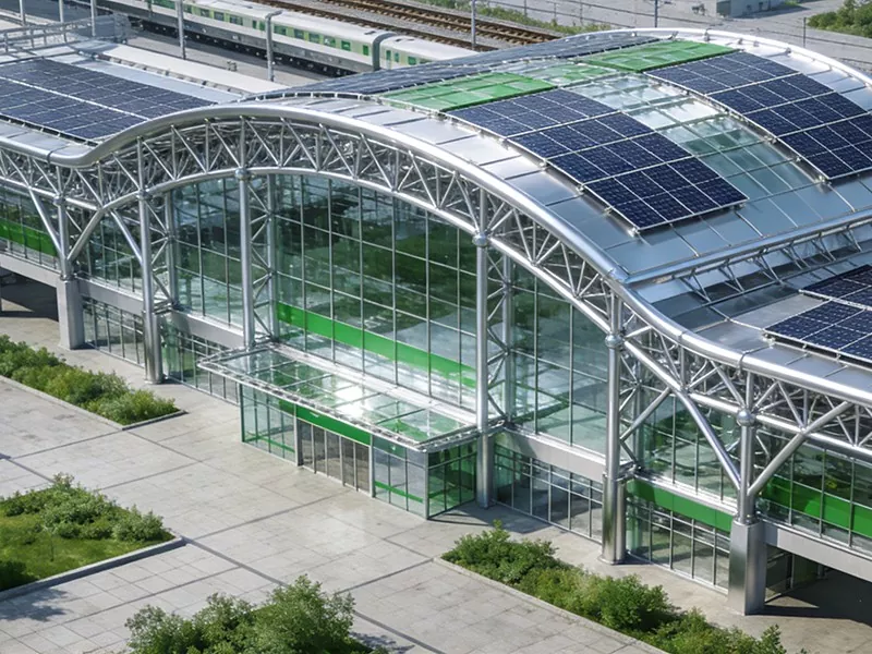 Gară cu structură din oțel ecologică
