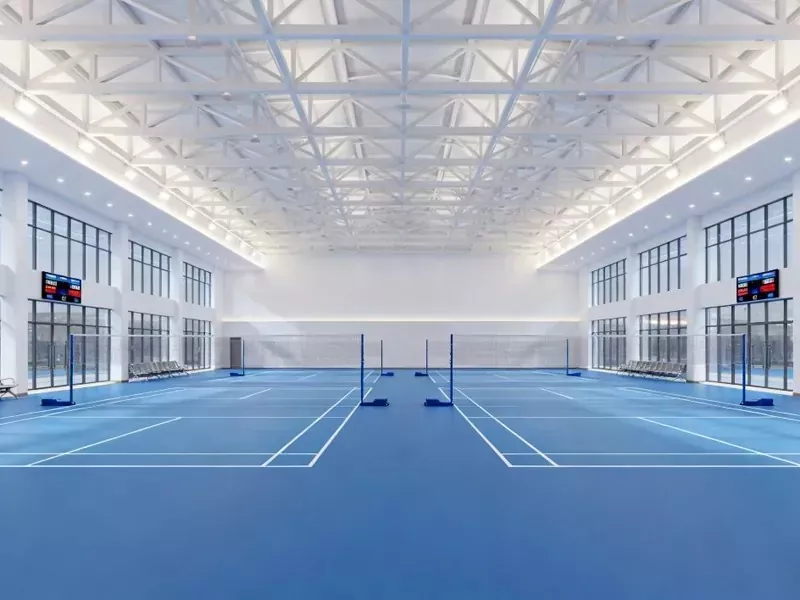 Construcție din oțel pentru sala de badminton interioară