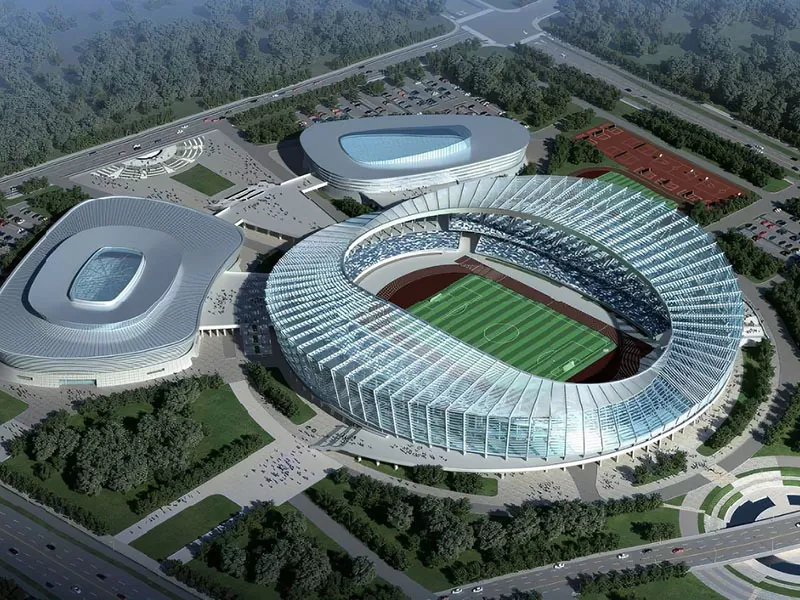 Structură de oțel prefabricată pentru Complexul Centru Sportiv
