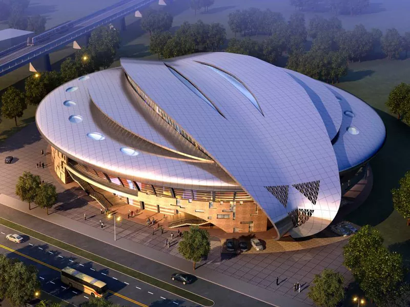 Construcție prefabricată de stadion cu structură de oțel