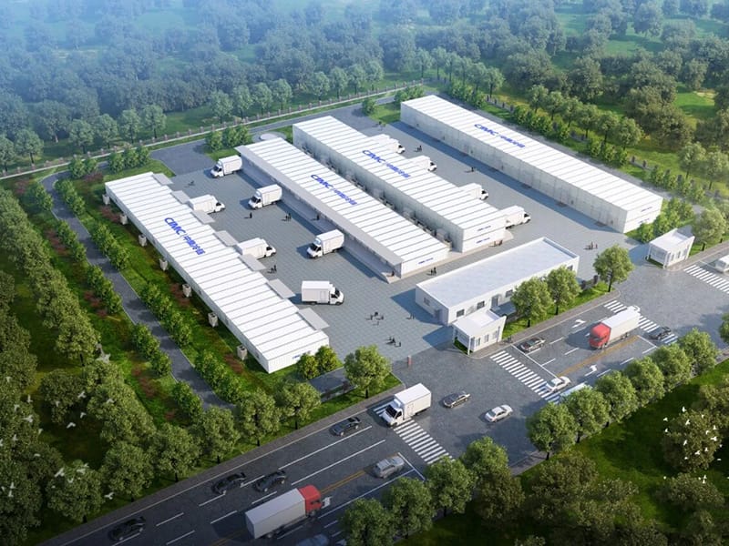 Clădire prefabricată de depozit cu structură de oțel