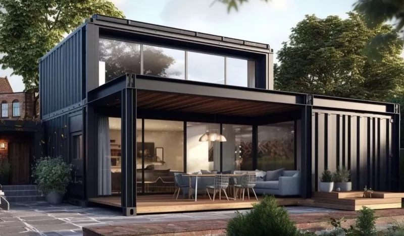 Zona pitorească Container House Construcție din oțel