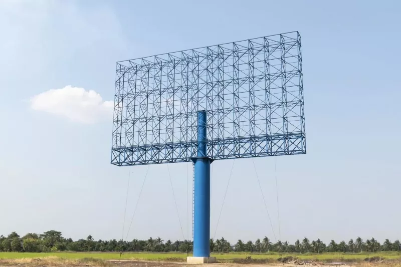 Structură de panou publicitar din oțel