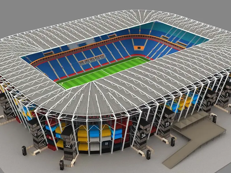 Stadion cu cadru de oțel asamblat modular