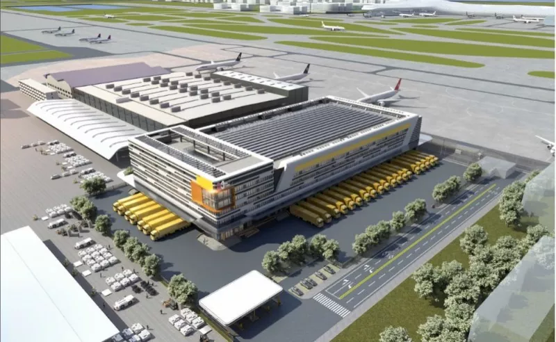 Terminal de marfă din aeroport cu structură de oțel