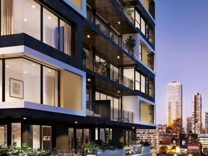 Clădire de apartamente cu structură de oțel