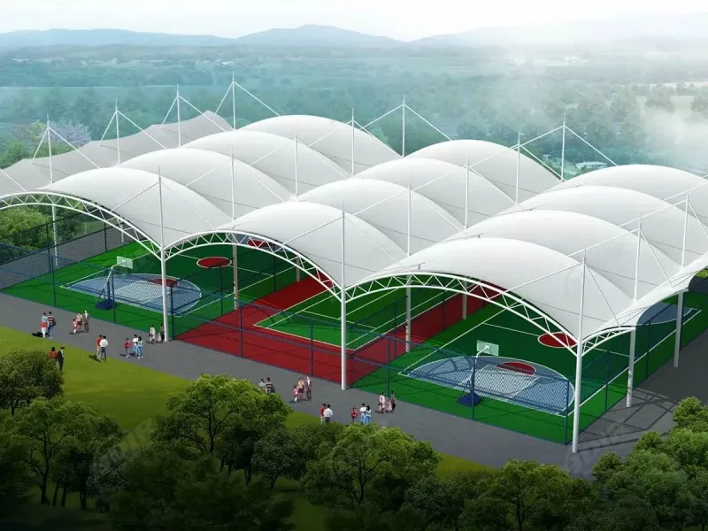 Stadion de sport în aer liber cu structură de oțel